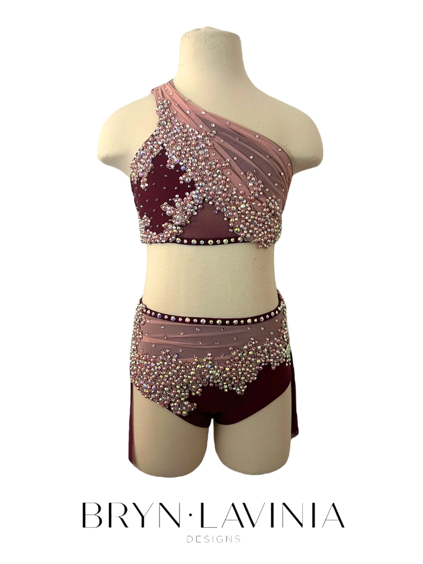 Burgundy and Light Pink Custom Bryn Lavinia Costume (CM)