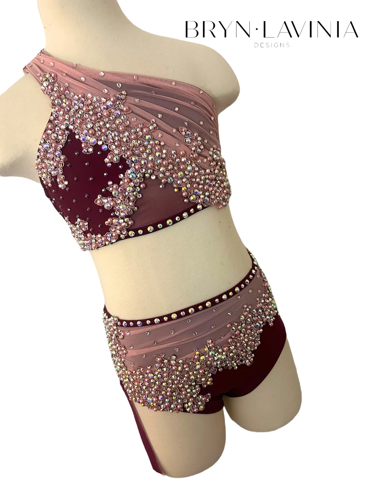 Burgundy and Light Pink Custom Bryn Lavinia Costume (CM)