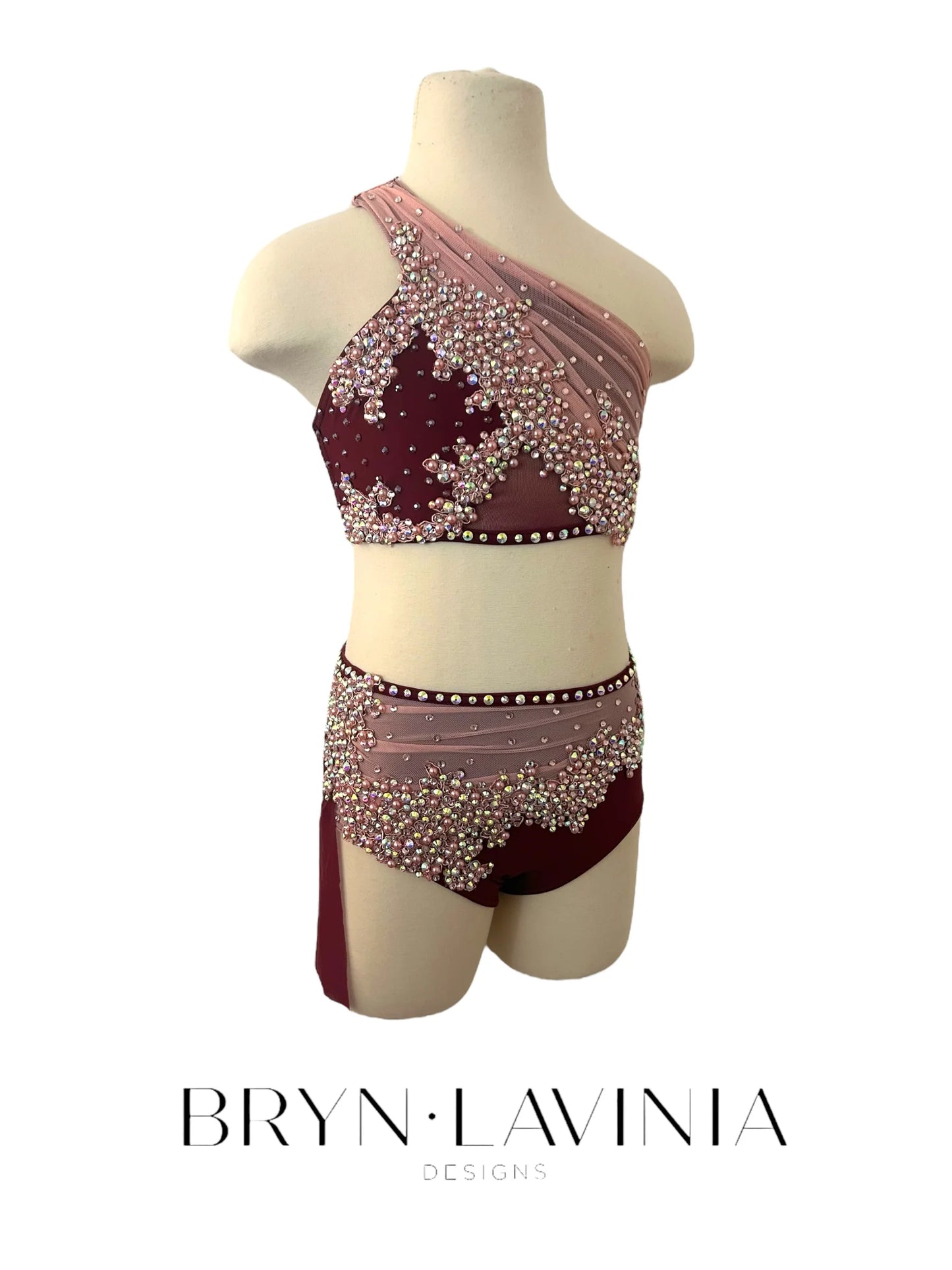 Burgundy and Light Pink Custom Bryn Lavinia Costume (CM)