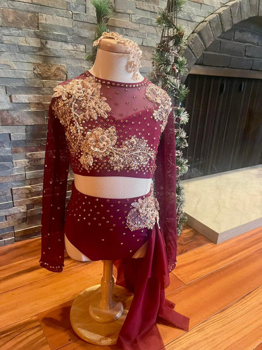 RENTAL: Burgundy Semi-Custom Costume (CL)